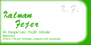 kalman fejer business card